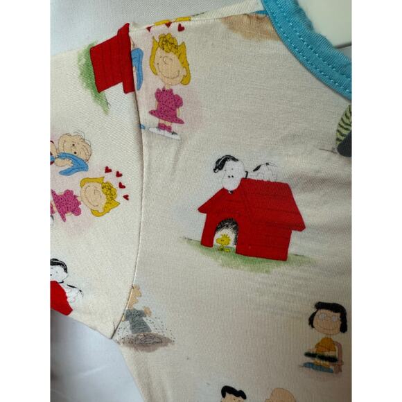 2T Bundle Of Joy Co Twirl Bodysuit Dress Bamboo Snoopy Peanuts Gang Print Soft - Picture 7 of 15
